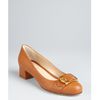 Fendi Whiskey Spalmati Canvas Buckle Detail Square Heel Pumps in Brown (whiskey) - Lyst