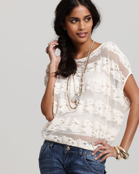 Free People Top Country Fair in White (ivory combo) - Lyst