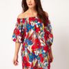 French Connection Tahiti Floral Beach Smock Dress in Red (daisywhitevelarian) - Lyst
