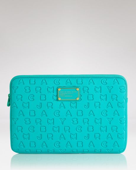Marc By Marc Jacobs Dreamy Neoprene Laptop Case  in Blue (aqua) - Lyst