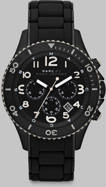 Marc By Marc Jacobs Rock Chronograph Watch in Black for Men - Lyst