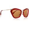 Miu Miu Cat Eyeframe Glitter Acetate and Metal Sunglasses in Red - Lyst