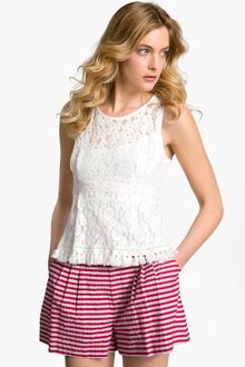 Nanette Lepore Bevhills Sleeveless Lace Top - Lyst