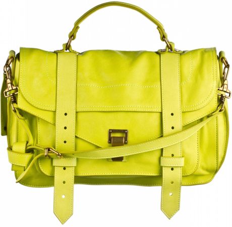 Proenza Schouler Ps1 Medium Leather in Green (lemon) - Lyst