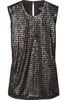 Reed Krakoff Pailletteembellished Tulle and Woolblend Top - Lyst