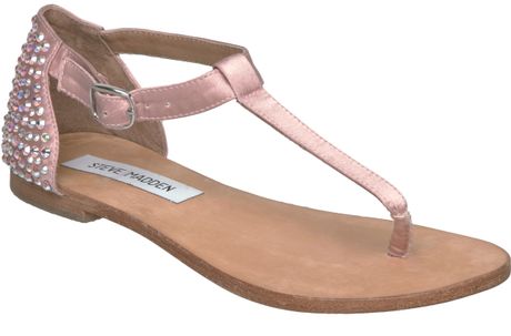 pink toe post sandals
