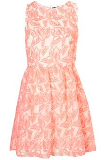 Topshop Embroidered Organza Dress - Lyst