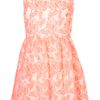 Topshop Embroidered Organza Dress in Pink - Lyst