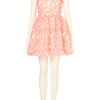 Topshop Embroidered Organza Dress in Pink - Lyst