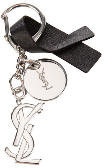 Yves Saint Laurent Nickel Key Chain - Lyst
