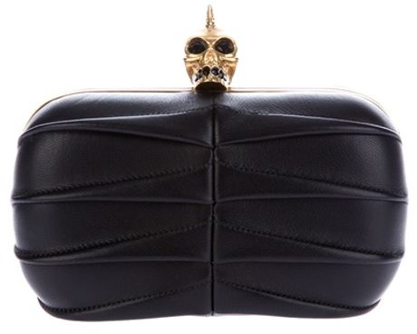 Alexander Mcqueen Box Clutch in Black - Lyst