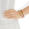 Alexander Mcqueen Skull Charm Python Wrap Bracelet in Gold (white) - Lyst