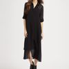 Alexander Wang Tiered Shortsleeve Shirt Dress in Black - Lyst