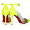 Christian Louboutin Un Bout 100 Patent Leather and Pvc Pumps in Yellow (chartreuse) - Lyst