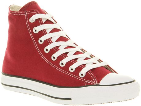 Converse All Star Hi Maroon in Red for Men (maroon) - Lyst
