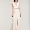 Elie Saab Stretch Crepe Capsleeve Gown in Beige (cream) - Lyst