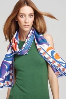 Emilio Pucci Tropicana Oblong Silk Twill Scarf - Lyst