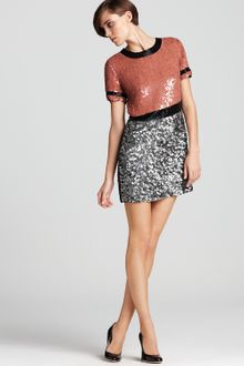 French Connection Dress Shelly Sequins and Beads - Lyst