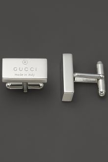 Gucci Sterling Silver Trademark Cuff Links - Lyst