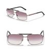 Gucci Rectangle Sunglasses with Top Bar in Silver (ruthenium) - Lyst