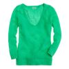 J.crew Cashmere Pointelle Vneck Sweater in Green (green ribbon) - Lyst