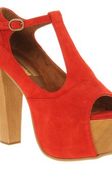 Jeffrey Campbell Foxy Heel Platform Red Suede - Lyst