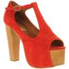 Jeffrey Campbell Foxy Heel Platform Red Suede in Red - Lyst