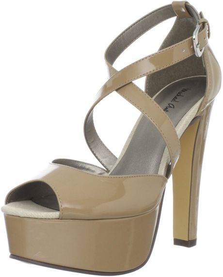 Michael Antonio Michael Antonio Womens Tanvir Sandal in Brown (nude patent) - Lyst