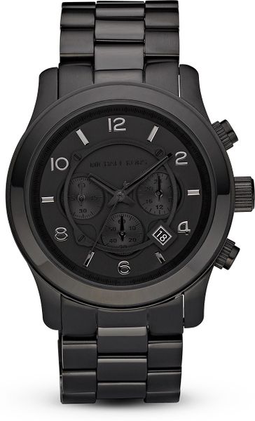 Michael Kors Michael Mens Black Watch 45mm in Black for Men