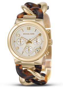 Michael Kors Michael Stainless Steel and Tortoise Link Bracelet Watch 38 Mm - Lyst