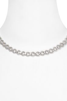 Nadri Nadri Rhodium Plated Pave Circle All Around Necklace 16 - Lyst
