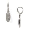 Nadri Pave Oval Drop Earrings in Silver - Lyst
