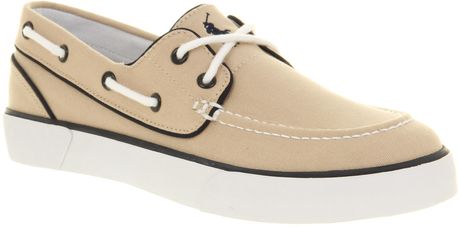 Ralph Lauren Sander Canvas Boat Shoe Khakinvy Canv in Blue for Men (khaki) - Lyst