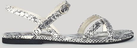 Stella Mccartney Naki Snakeskin Canvas Sandal in Gray (rock) - Lyst