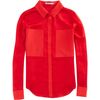 T By Alexander Wang Mesh Combo Shirt in Red - Lyst