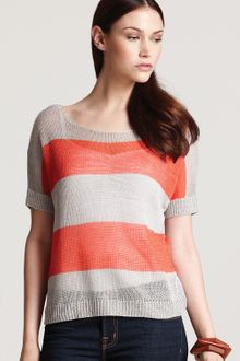 Theory Sweater Aisle S Spiral Stripe Short Sleeve - Lyst