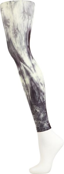 Topshop Lemon Tie Dye Footless Tights in Yellow (lemon) - Lyst