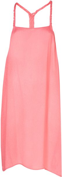 Topshop Pink Braid Shimmer Cover Up in Pink - Lyst