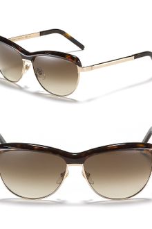 Yves Saint Laurent Metal Frame Cat Eye Sunglasses - Lyst