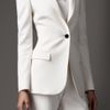 Burberry Minimal Tailored Jacket in White (natural white) - Lyst