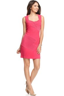 Calvin Klein Sleeveless Pleated Jersey Cocktail Dress - Lyst