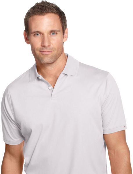 Calvin Klein Big and Tall Liquid Cotton Polo Shirt in White for Men | Lyst