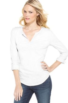 Calvin Klein Jeans Long Sleeve Henley Tee - Lyst