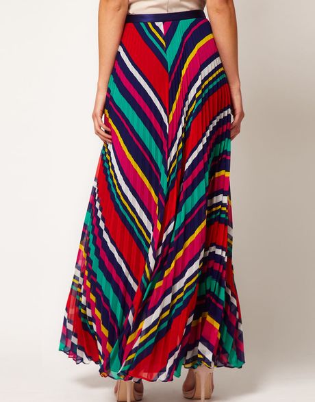 Coast Coast Stripe Maxi Skirt in Multicolor (multi) | Lyst