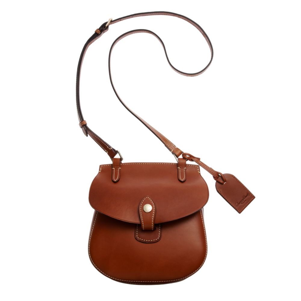 Dooney  Bourke Brasil Smooth Leather Crossbody Bag in Brown (saddle)