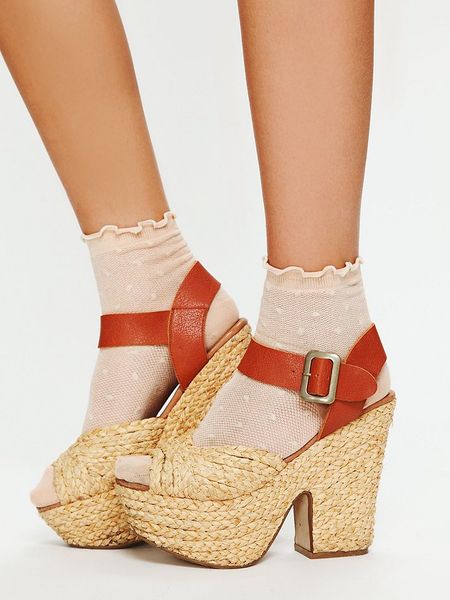 Free People Tropez Platform in Beige (natural) - Lyst