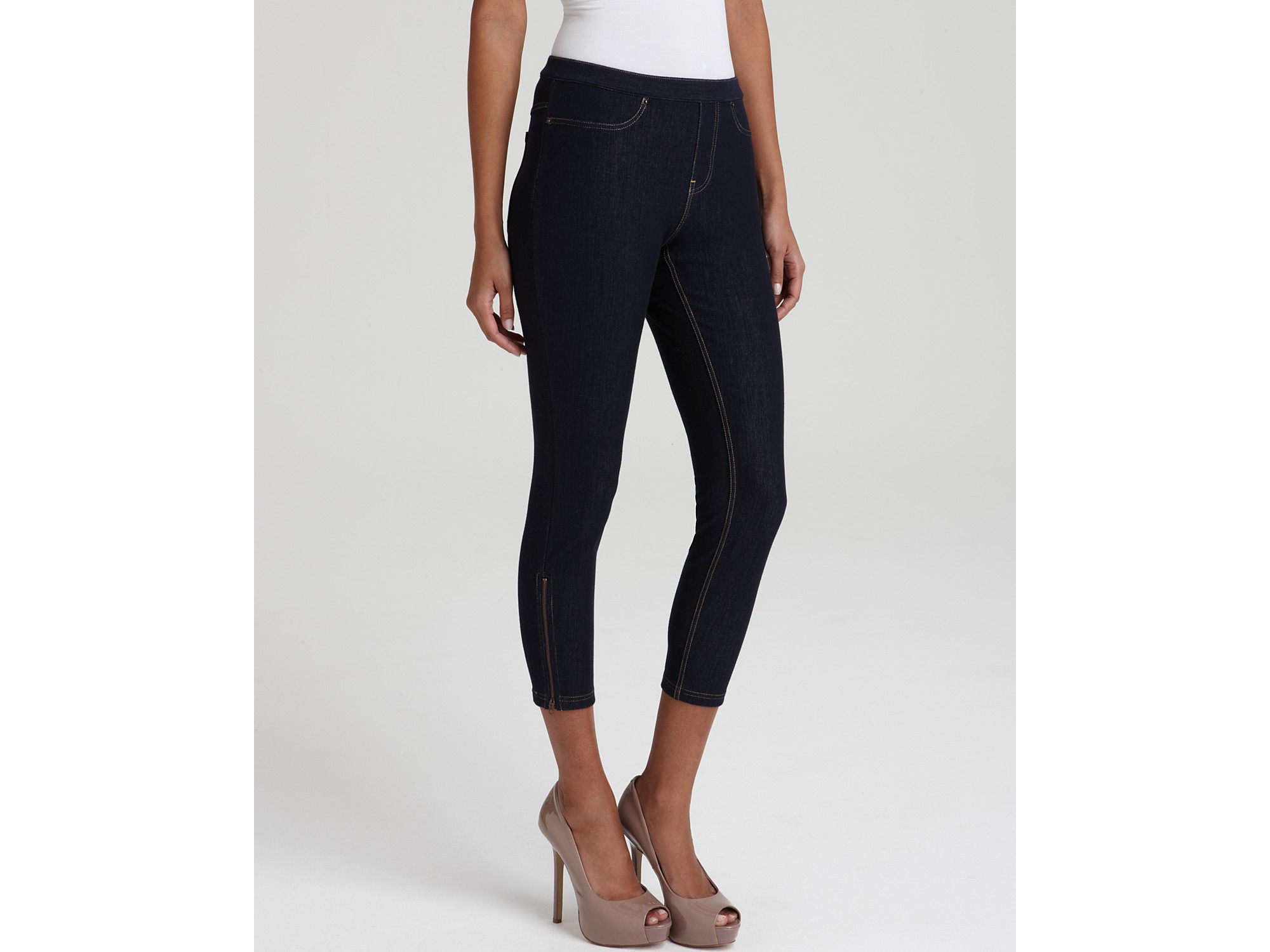 Hue Stretch Skimmer Denim Leggings in Blue (navy denim) Lyst