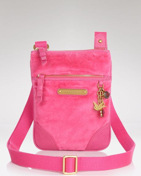 Juicy Couture Crossbody Go Steady Velour in Pink (dragonfruit) - Lyst