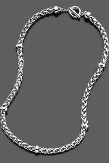 Lauren by Ralph Lauren Silvertone Mixed Metal Braided - Lyst
