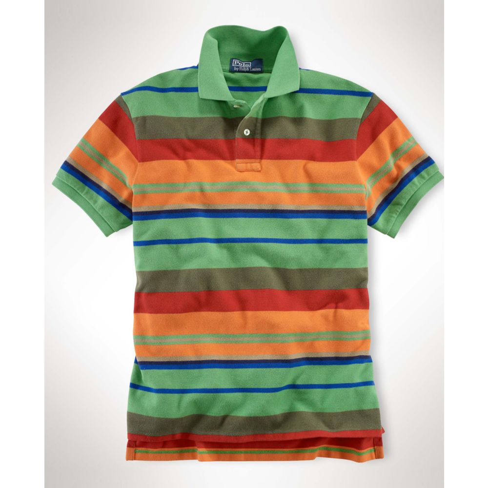 Ralph Lauren Striped Polo Shirt in Green for Men (nautical green) Lyst